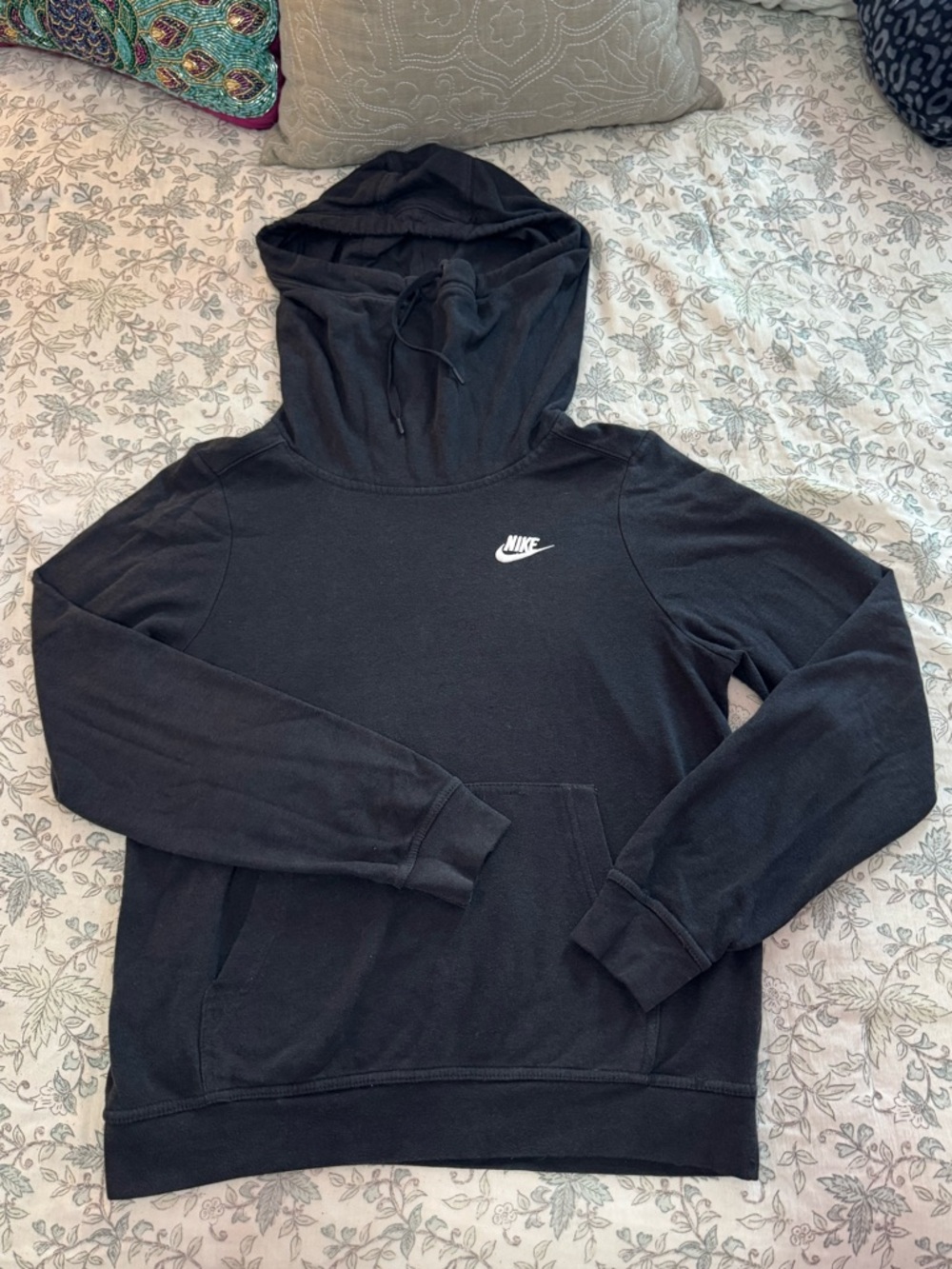 Nike Black Pullover Hoodie with funnel neck
